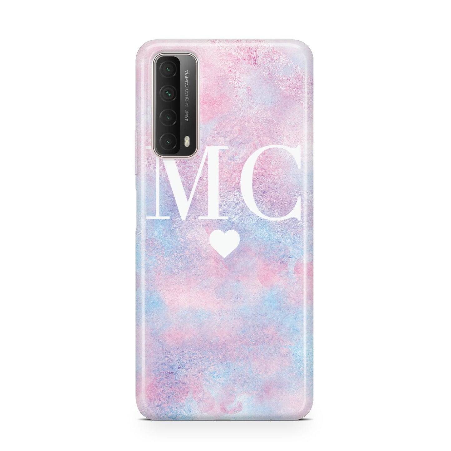 Personalised Cotton Candy Marble Initials Huawei P Smart 2021