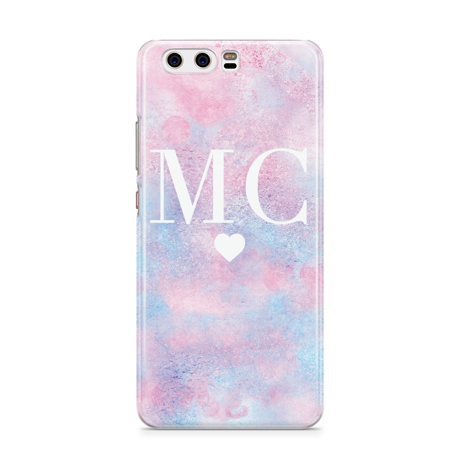 Personalised Cotton Candy Marble Initials Huawei P10 Phone Case