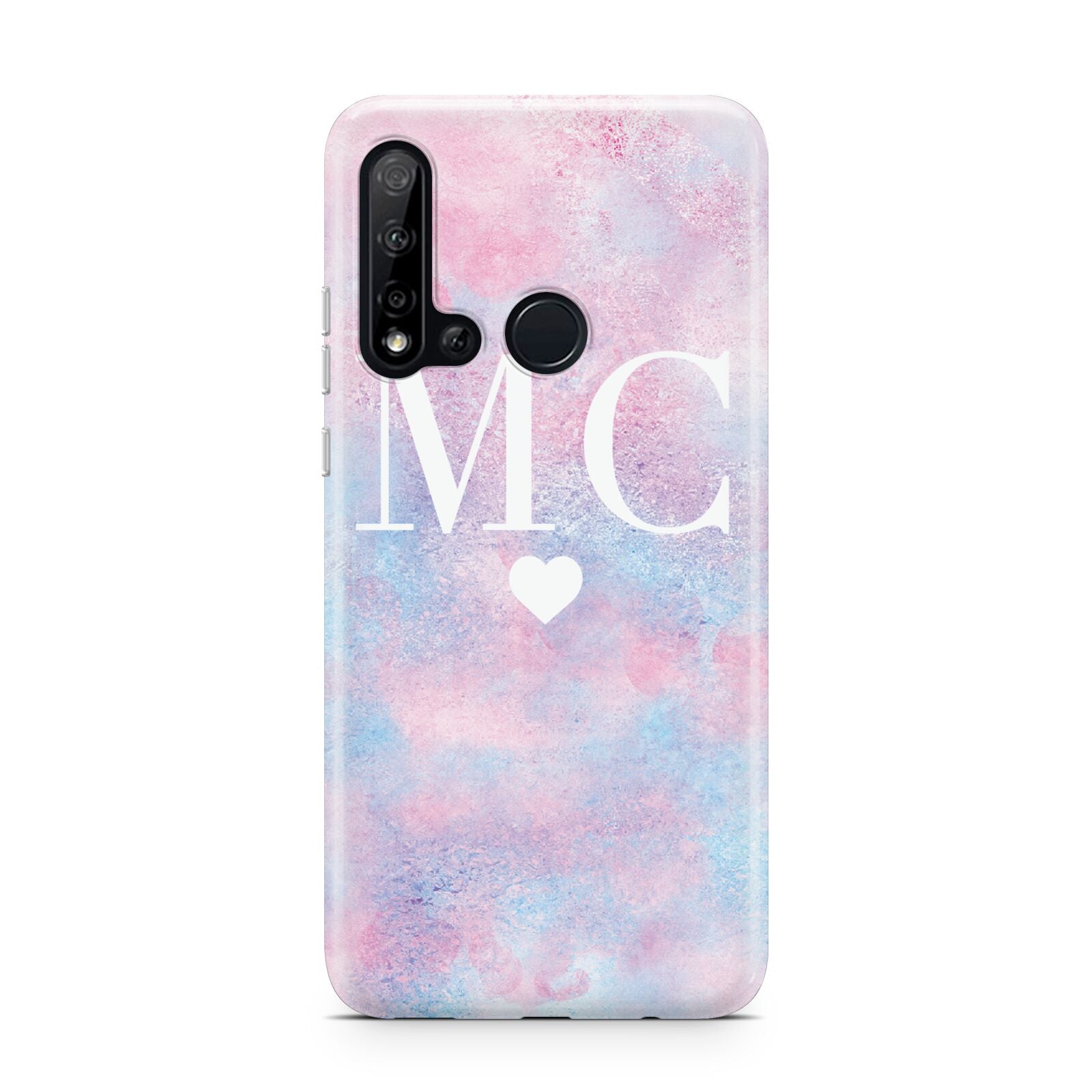 Personalised Cotton Candy Marble Initials Huawei P20 Lite 5G Phone Case