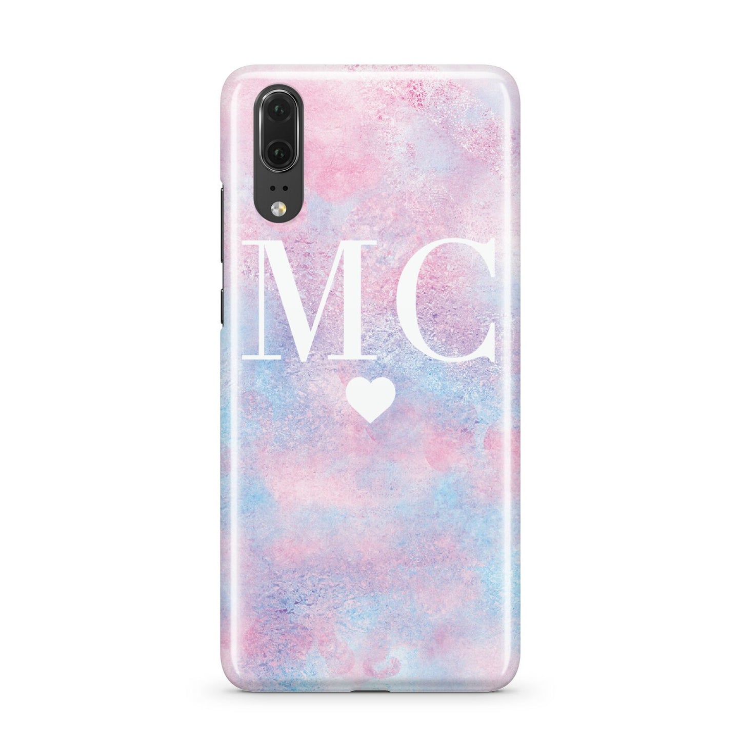 Personalised Cotton Candy Marble Initials Huawei P20 Phone Case