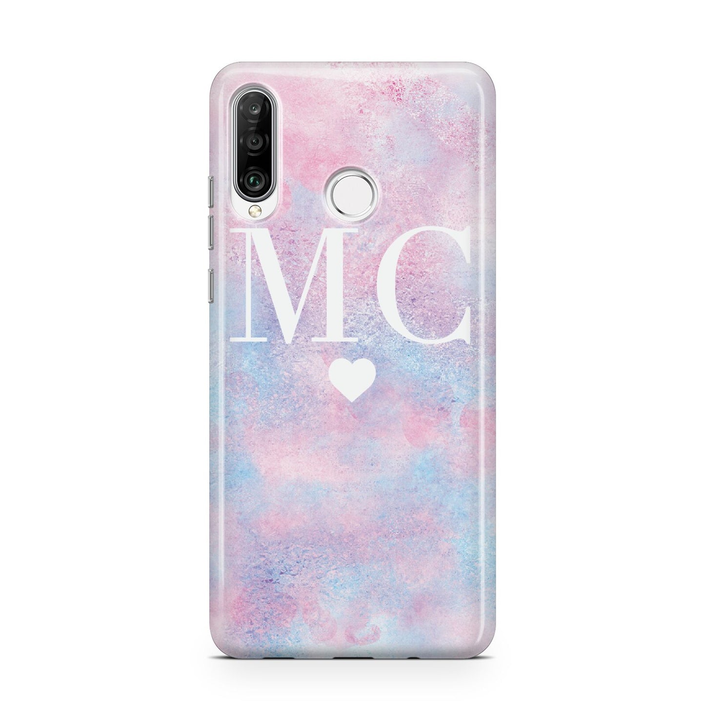 Personalised Cotton Candy Marble Initials Huawei P30 Lite Phone Case