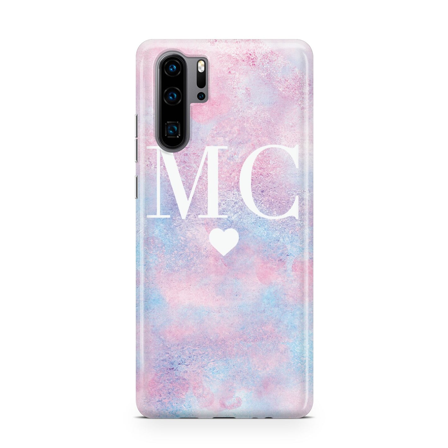 Personalised Cotton Candy Marble Initials Huawei P30 Pro Phone Case