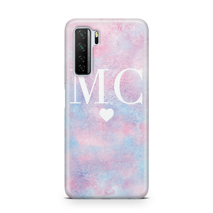 Personalised Cotton Candy Marble Initials Huawei P40 Lite 5G Phone Case