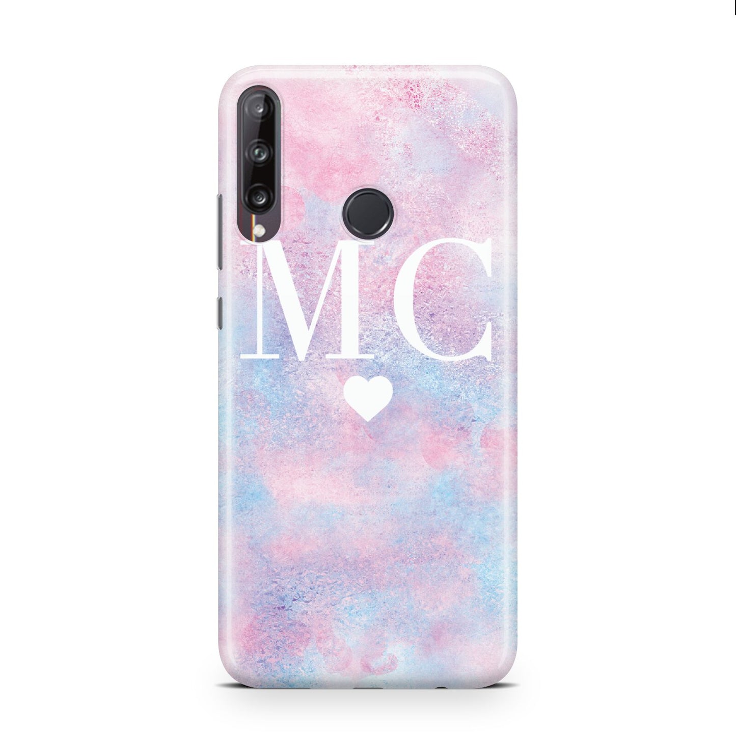 Personalised Cotton Candy Marble Initials Huawei P40 Lite E Phone Case