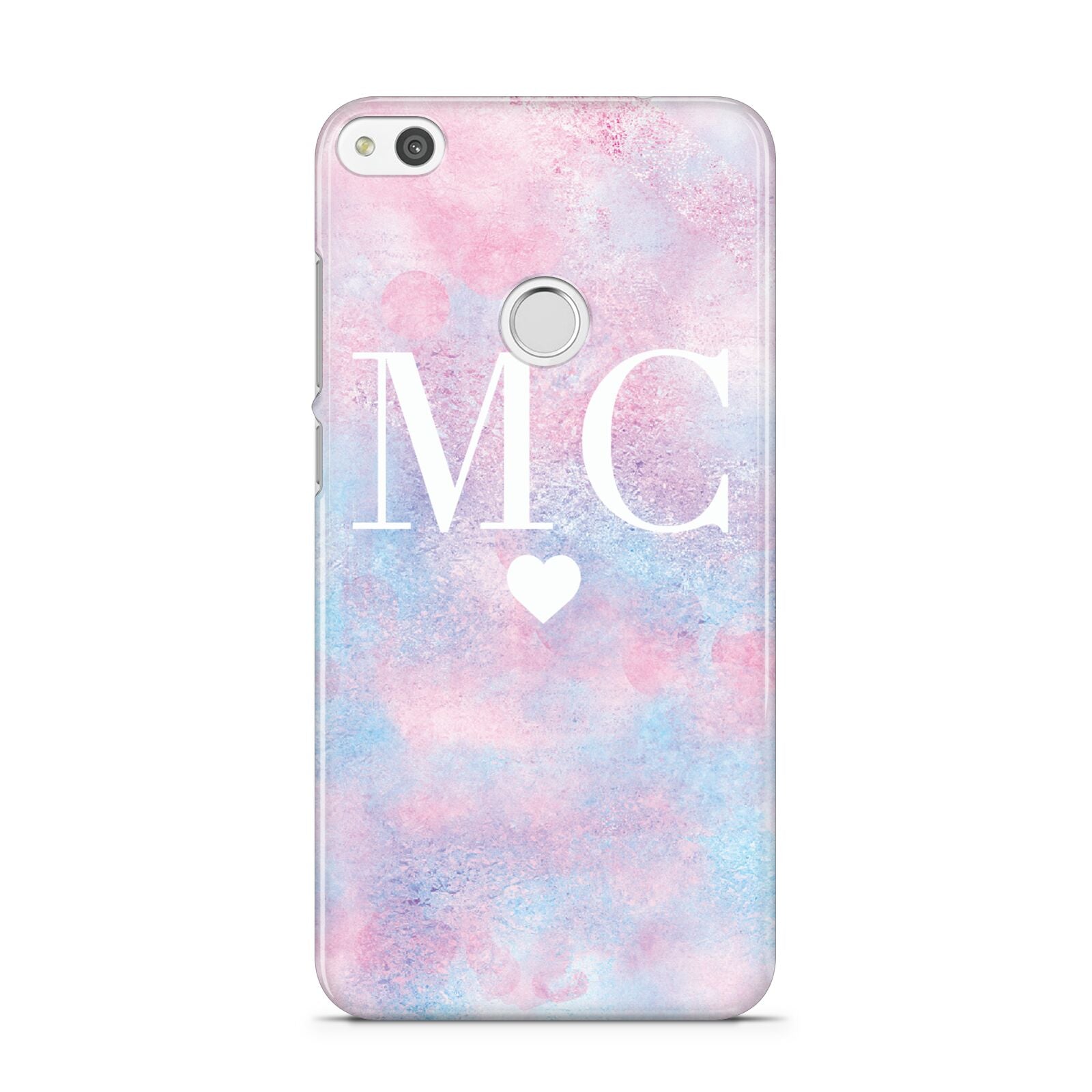 Personalised Cotton Candy Marble Initials Huawei P8 Lite Case