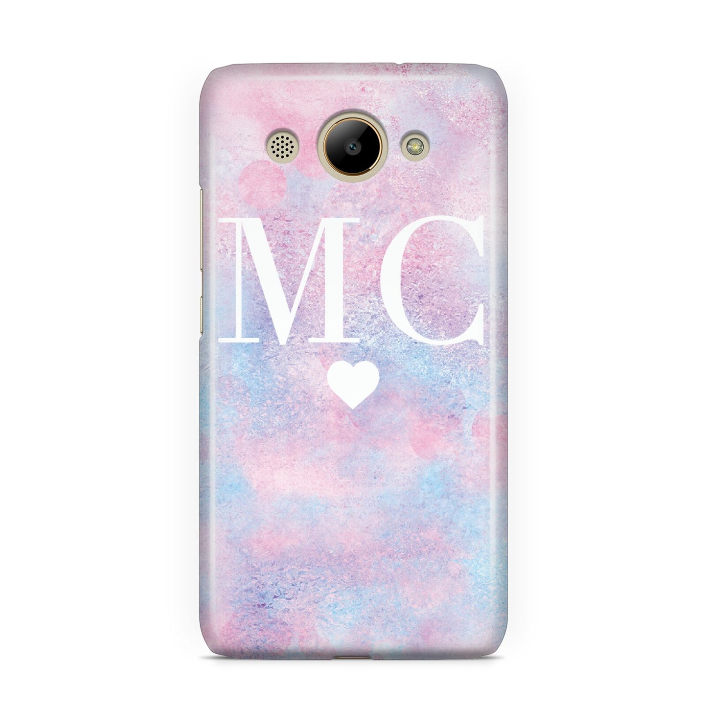 Personalised Cotton Candy Marble Initials Huawei Y3 2017