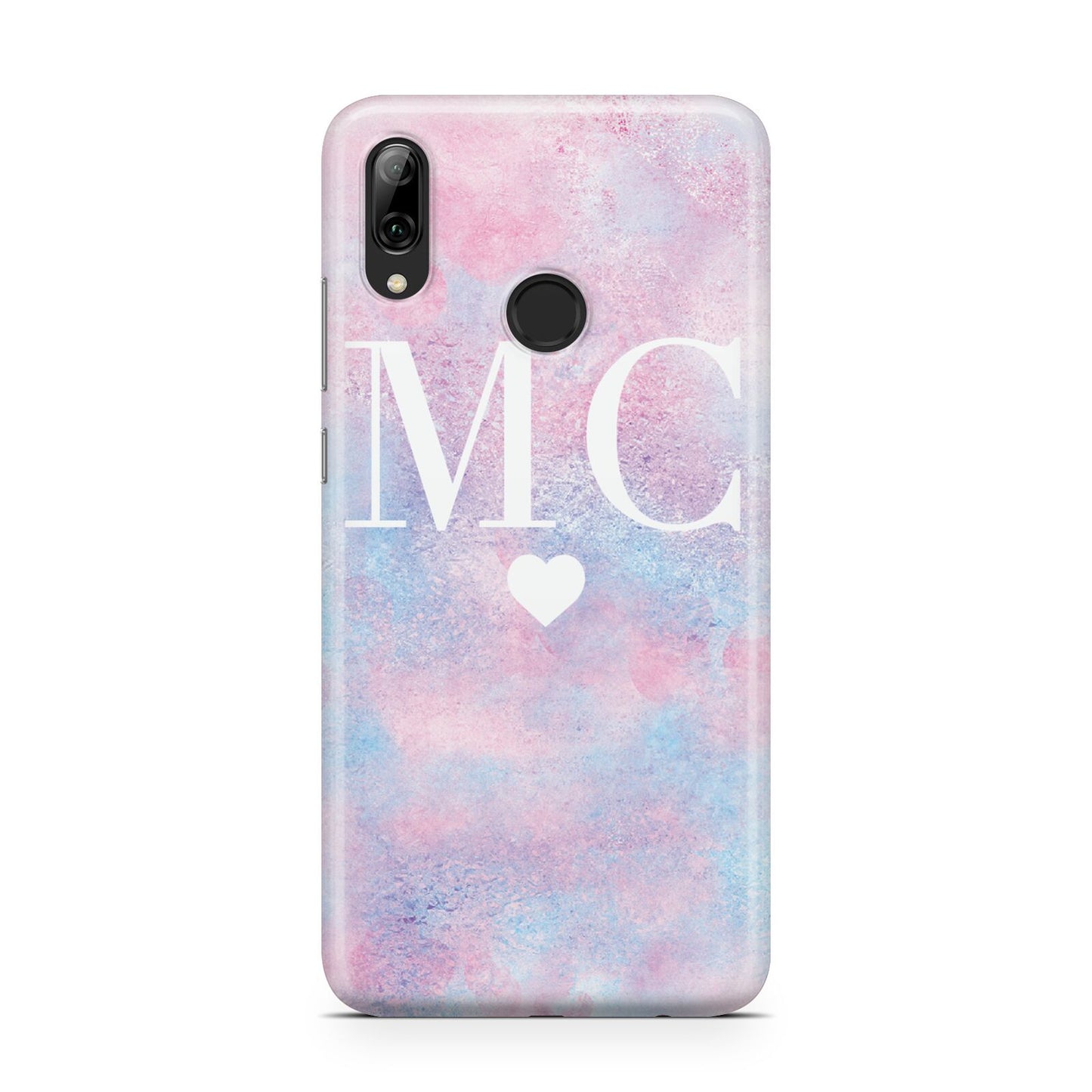 Personalised Cotton Candy Marble Initials Huawei Y7 2019