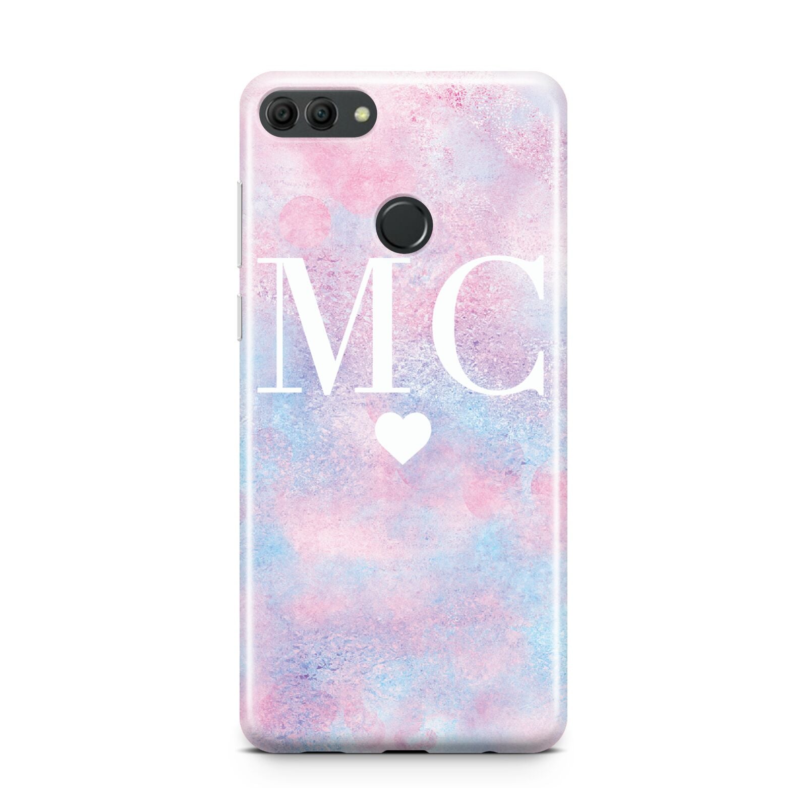 Personalised Cotton Candy Marble Initials Huawei Y9 2018