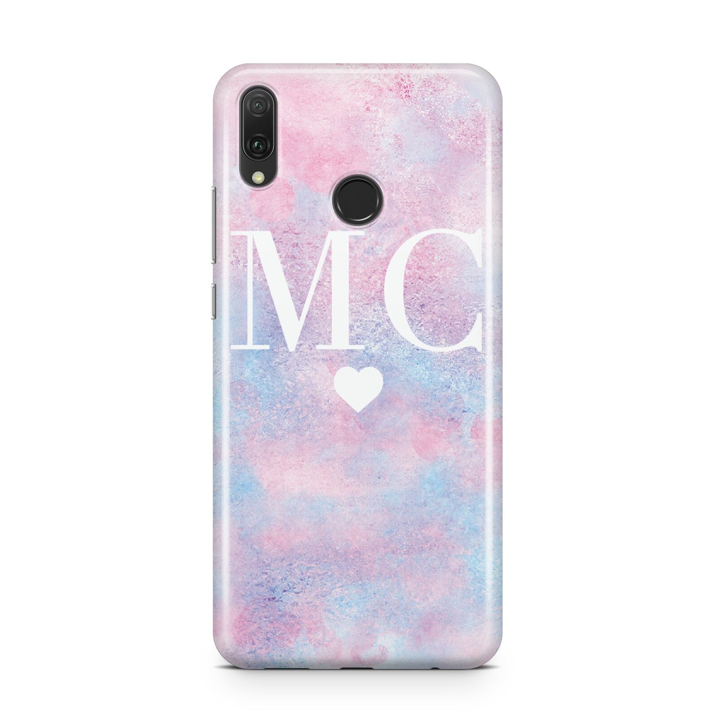 Personalised Cotton Candy Marble Initials Huawei Y9 2019