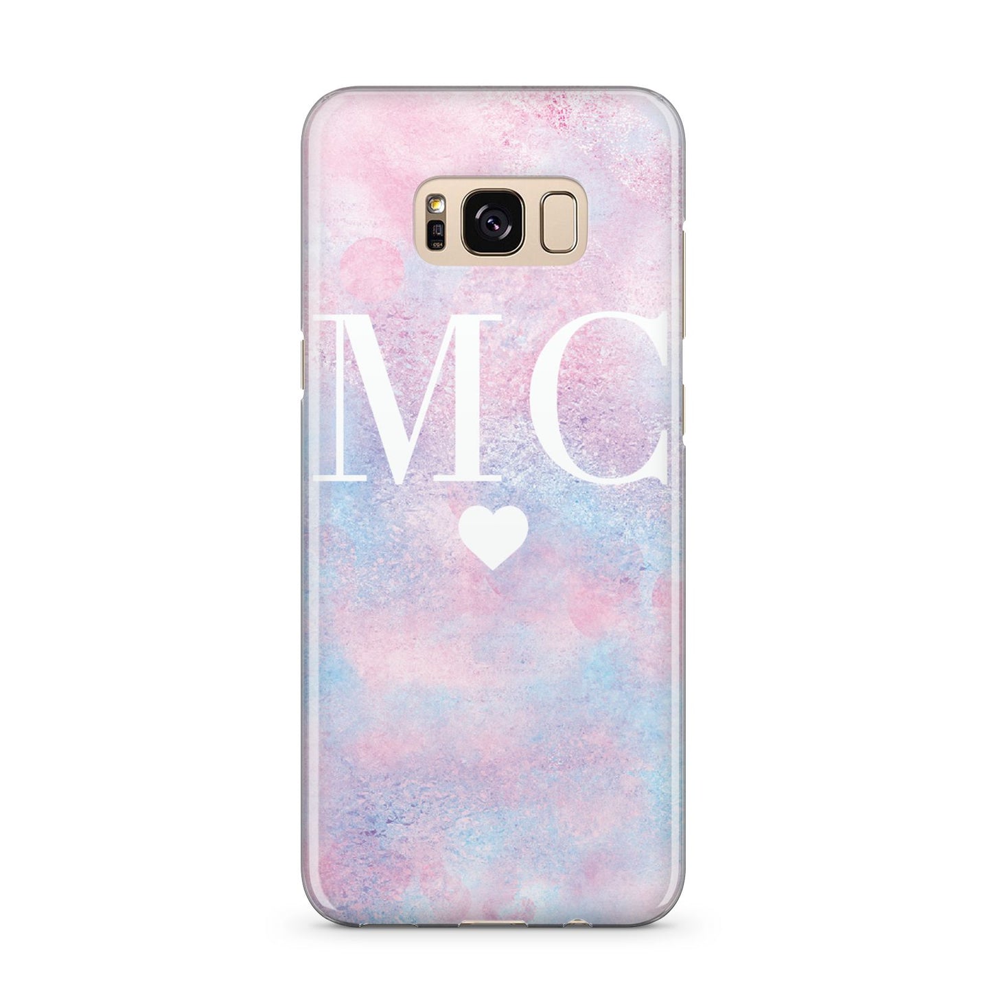 Personalised Cotton Candy Marble Initials Samsung Galaxy S8 Plus Case