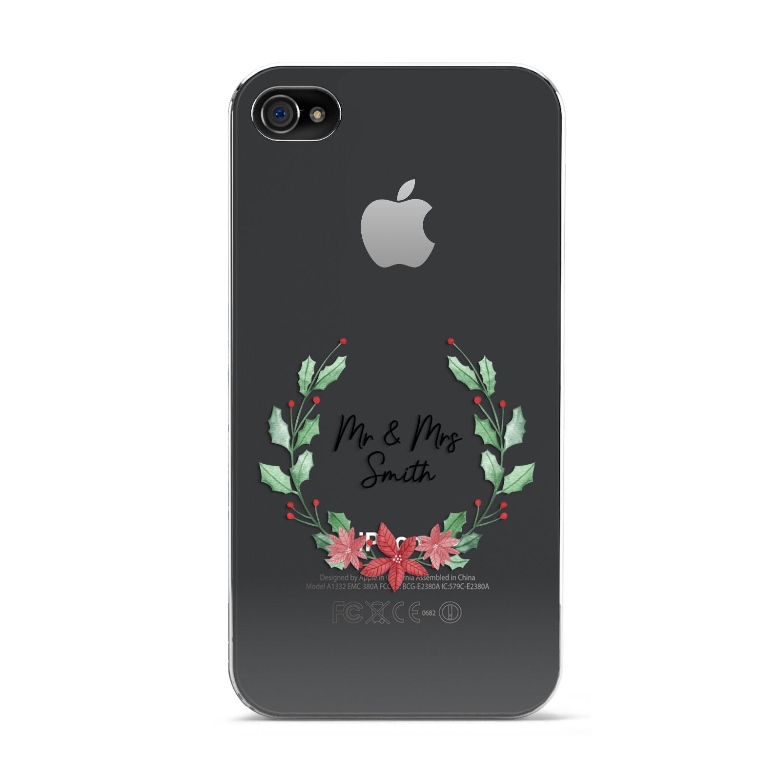 Personalised Couples Wreath Apple iPhone 4s Case