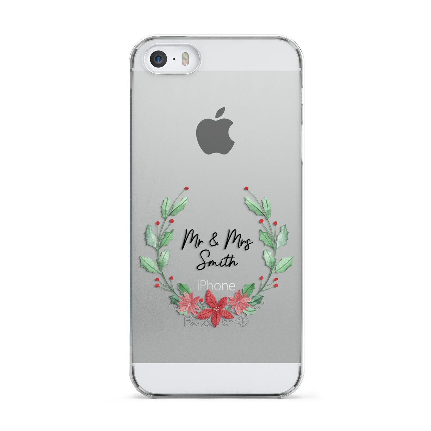 Personalised Couples Wreath Apple iPhone 5 Case