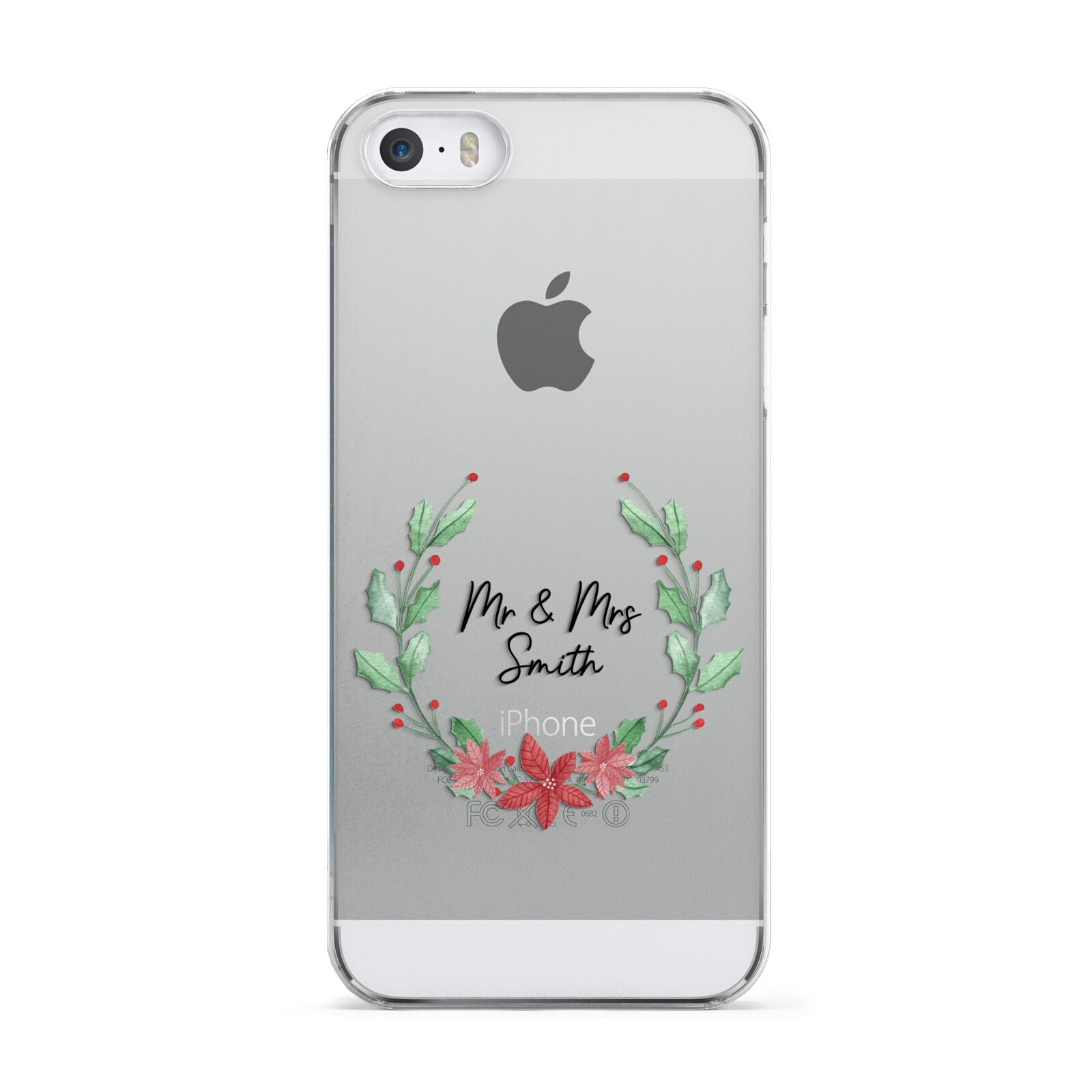 Personalised Couples Wreath Apple iPhone 5 Case