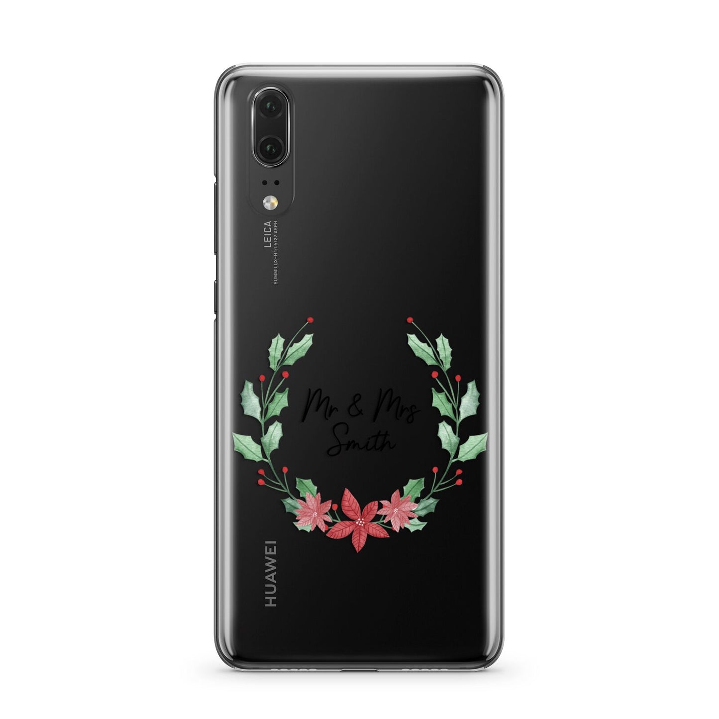 Personalised Couples Wreath Huawei P20 Phone Case