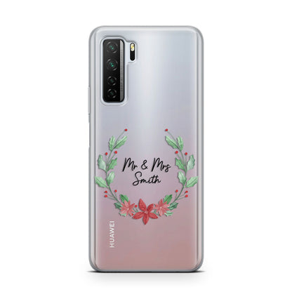 Personalised Couples Wreath Huawei P40 Lite 5G Phone Case