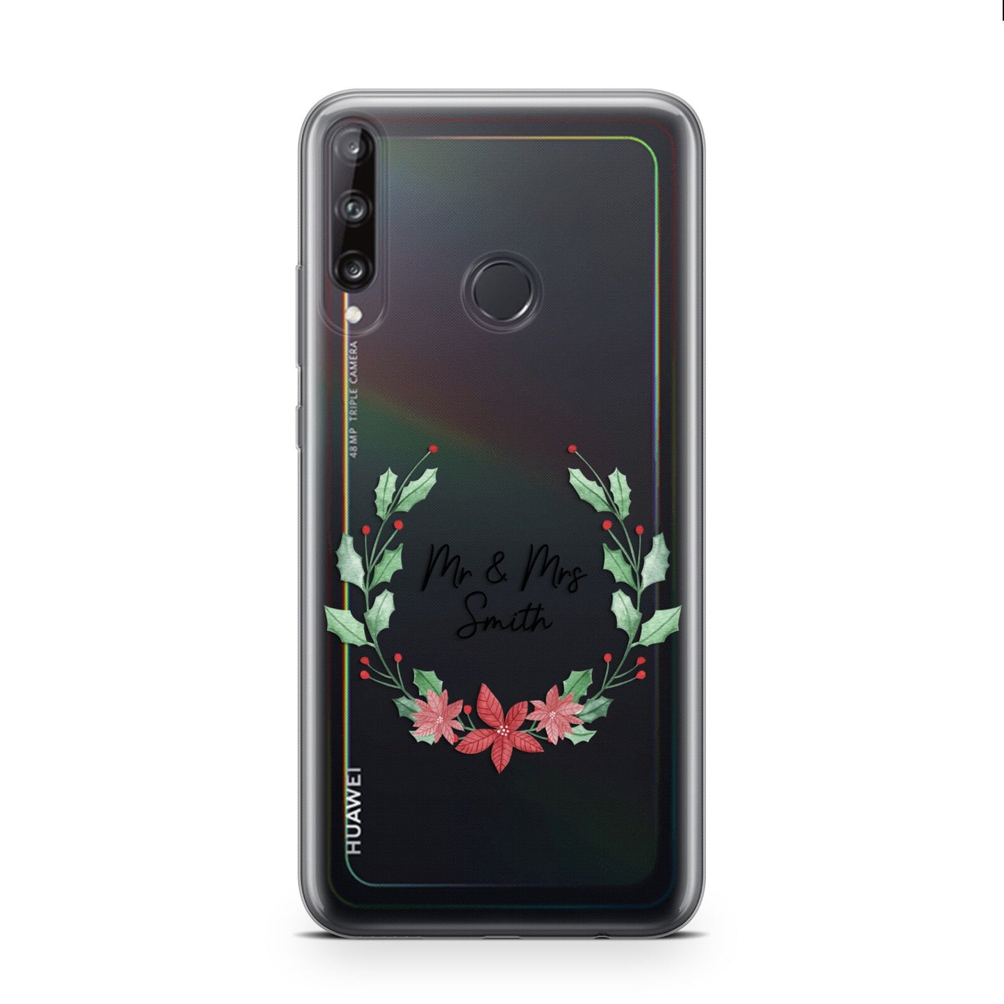 Personalised Couples Wreath Huawei P40 Lite E Phone Case