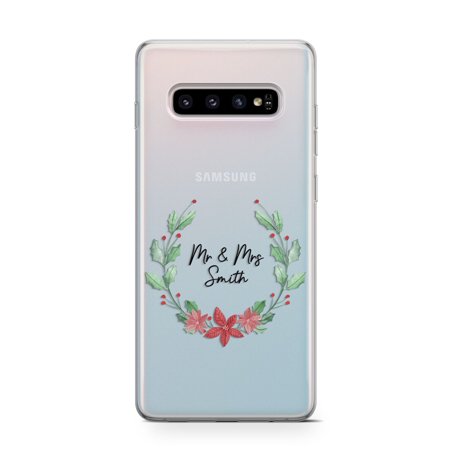 Personalised Couples Wreath Samsung Galaxy S10 Case