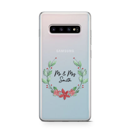 Personalised Couples Wreath Samsung Galaxy S10 Case