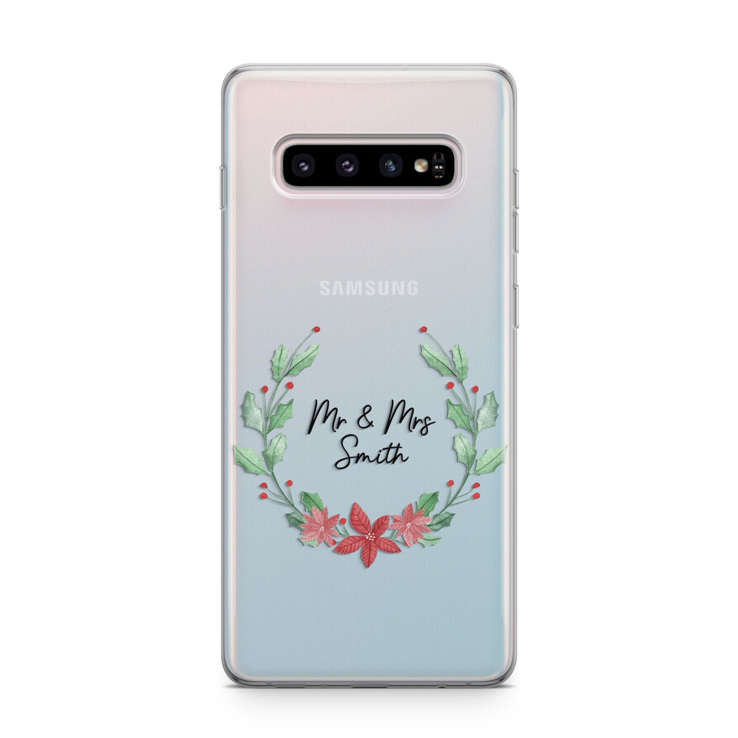 Personalised Couples Wreath Samsung Galaxy S10 Plus Case