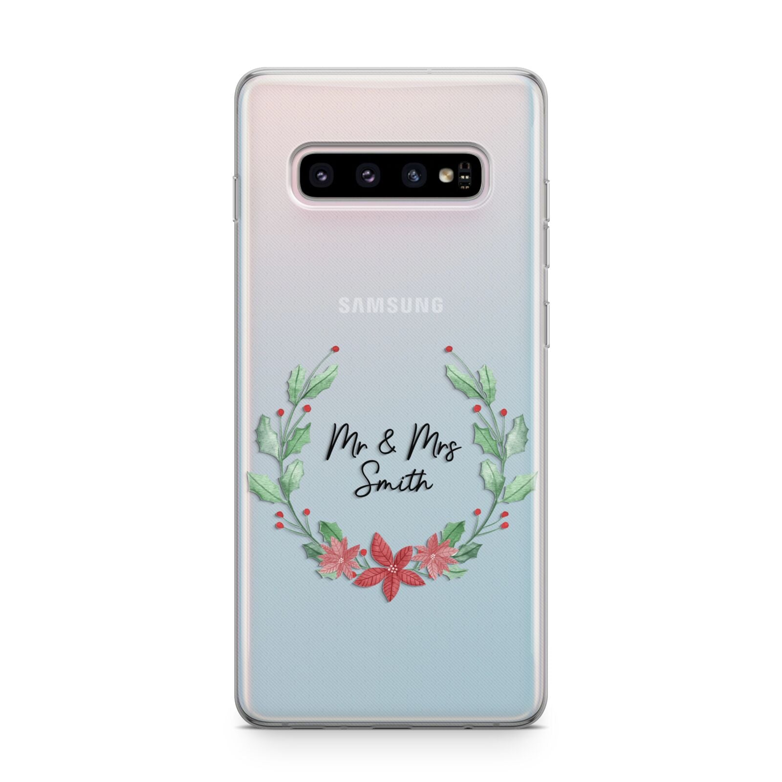 Personalised Couples Wreath Samsung Galaxy S10 Plus Case