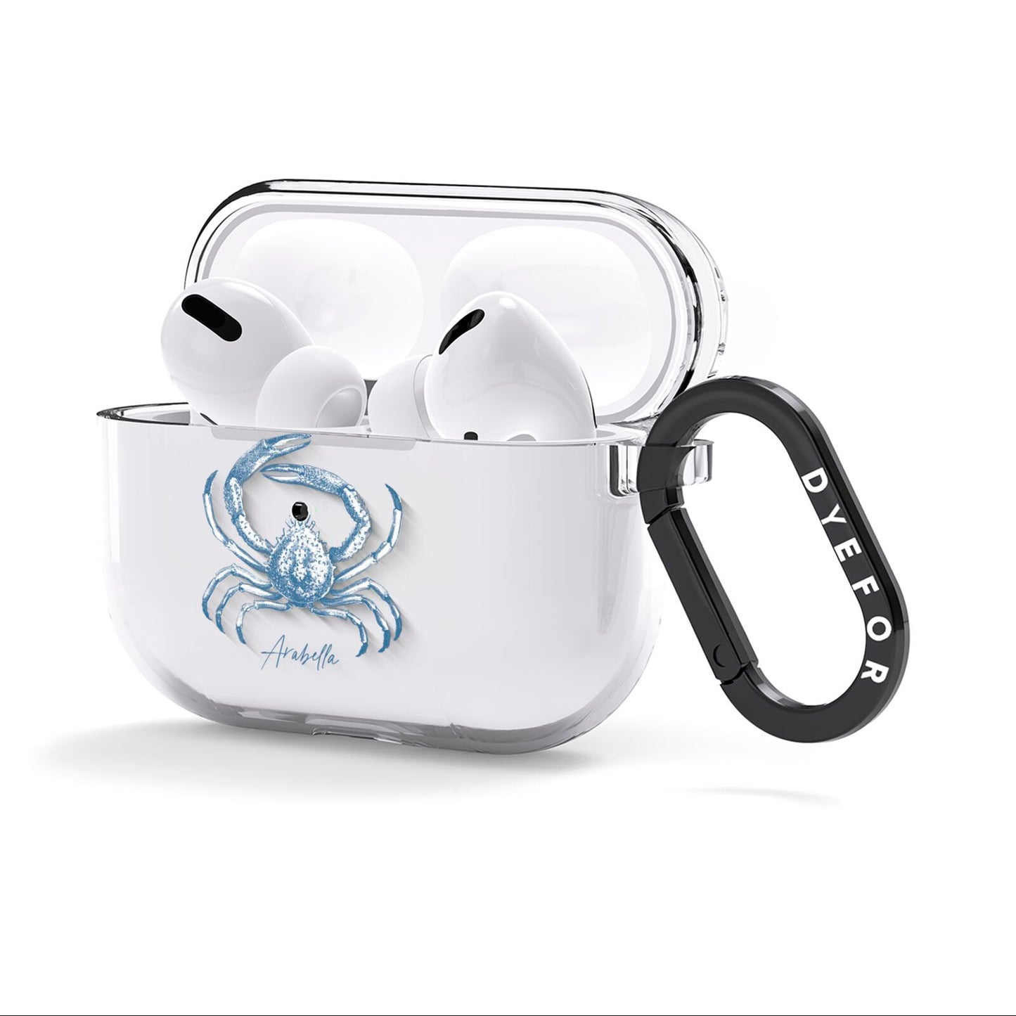 Personalised Crab AirPods Clear Case 3rd Gen Side Image