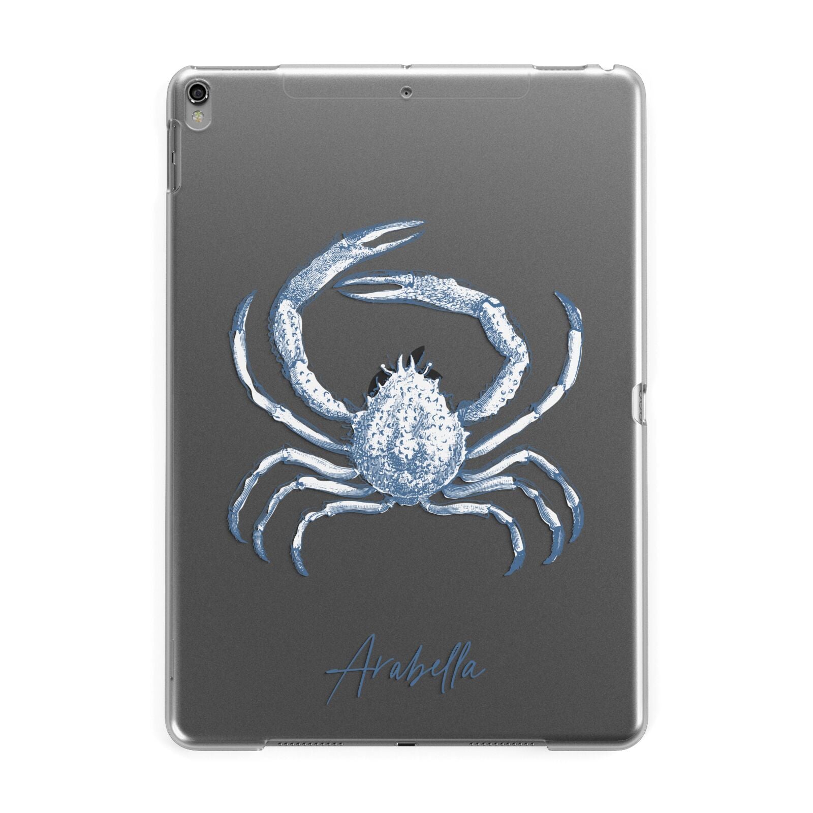 Personalised Crab Apple iPad Grey Case