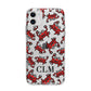 Personalised Crab Initials Clear Apple iPhone 11 in White with Bumper Case