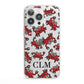 Personalised Crab Initials Clear iPhone 13 Pro Clear Bumper Case