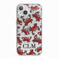 Personalised Crab Initials Clear iPhone 13 TPU Impact Case with White Edges