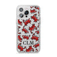 Personalised Crab Initials Clear iPhone 14 Pro Max Clear Tough Case Silver