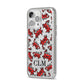 Personalised Crab Initials Clear iPhone 14 Pro Max Glitter Tough Case Silver Angled Image