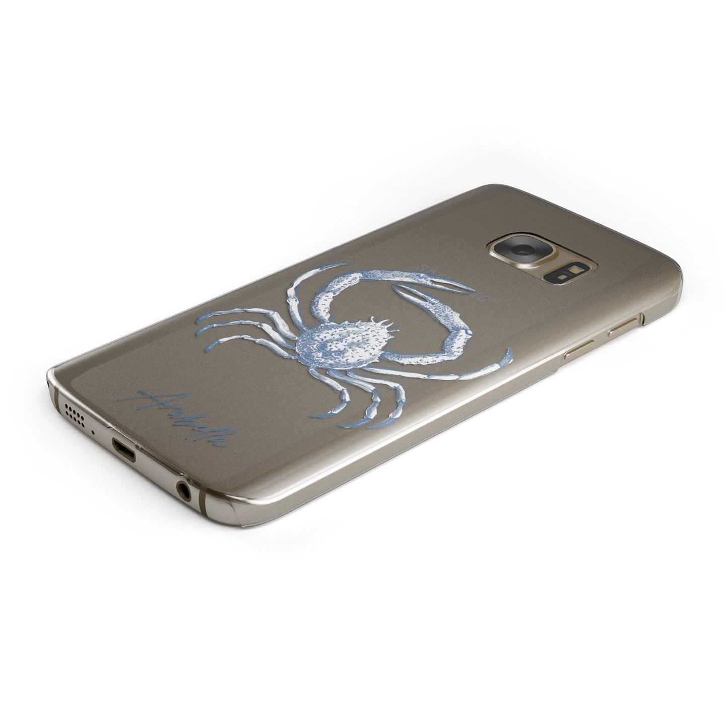 Personalised Crab Protective Samsung Galaxy Case Angled Image