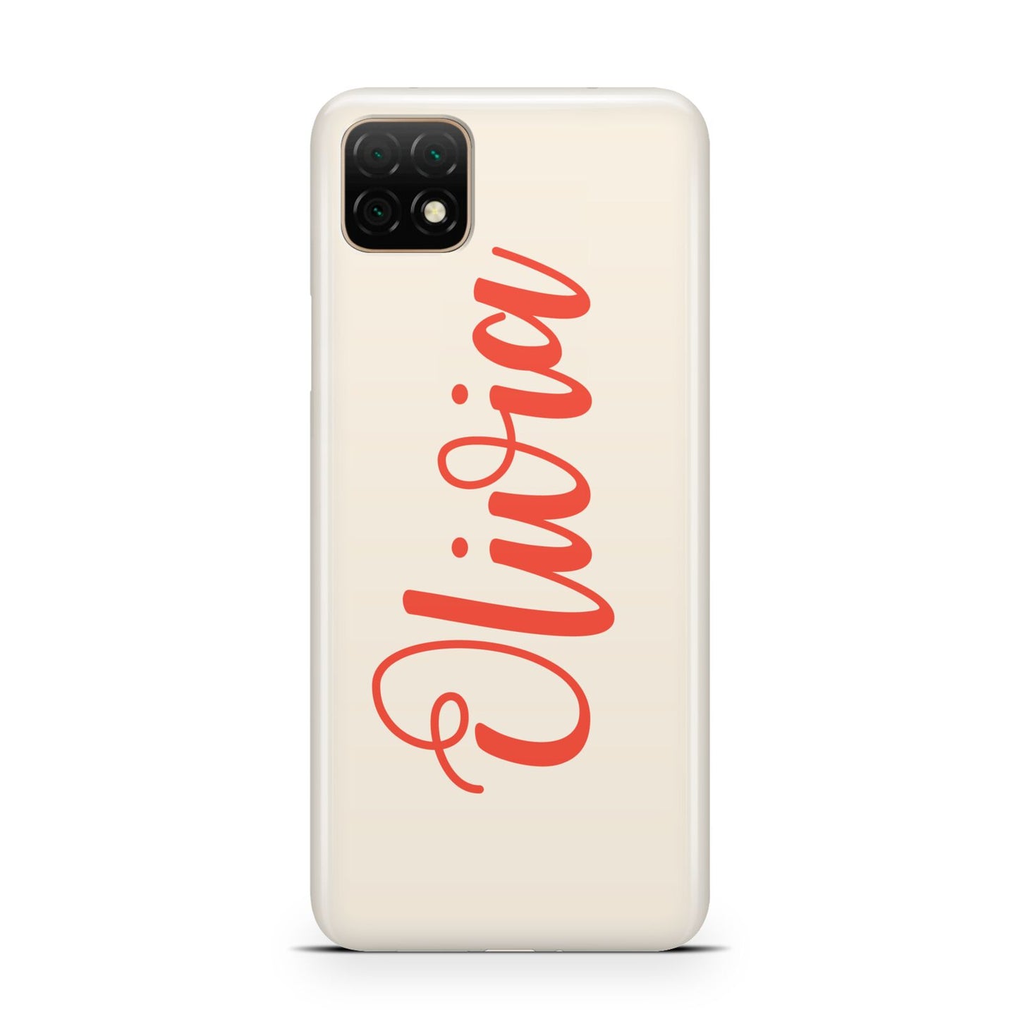 Personalised Cream Red Name Huawei Enjoy 20 Phone Case