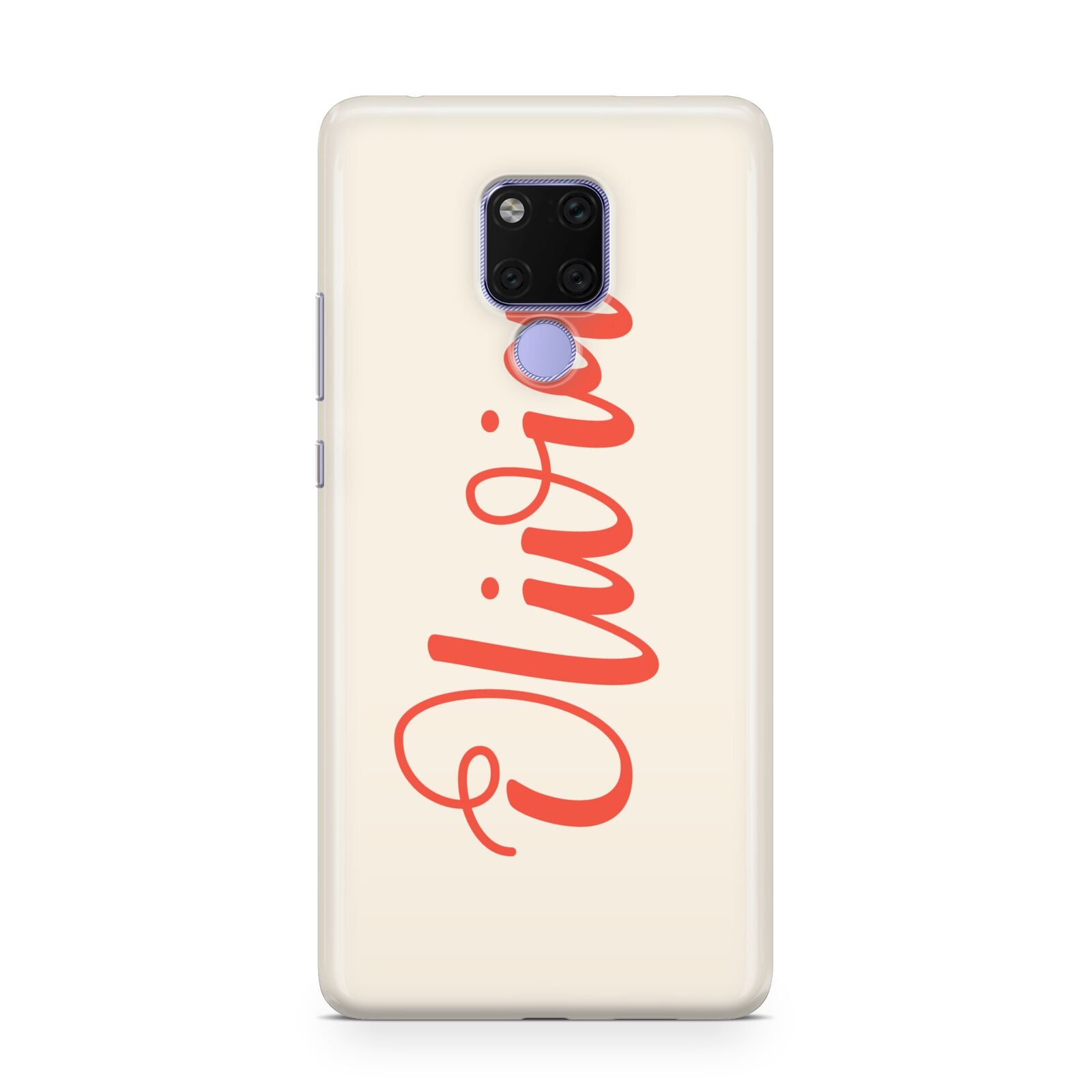 Personalised Cream Red Name Huawei Mate 20X Phone Case