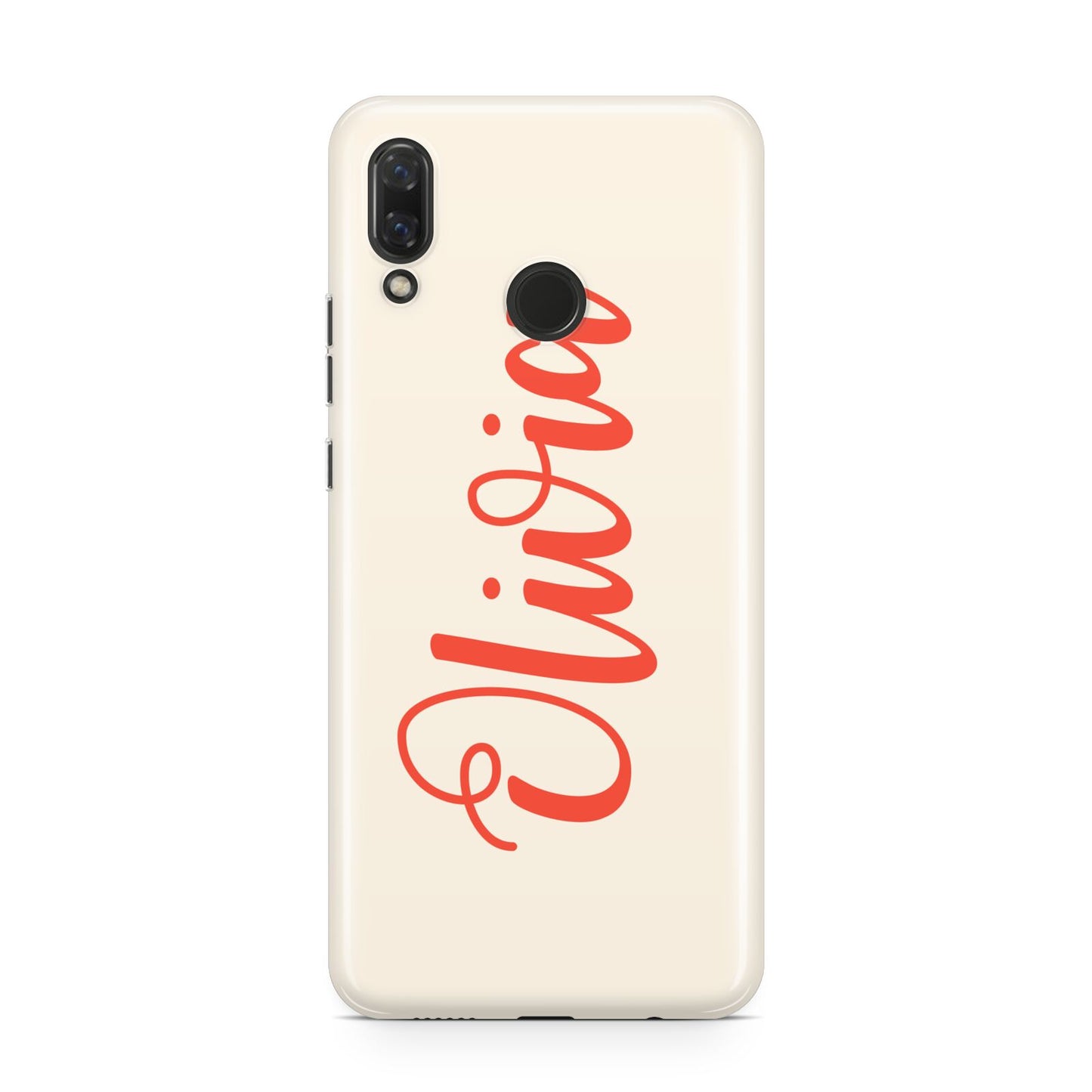 Personalised Cream Red Name Huawei Nova 3 Phone Case