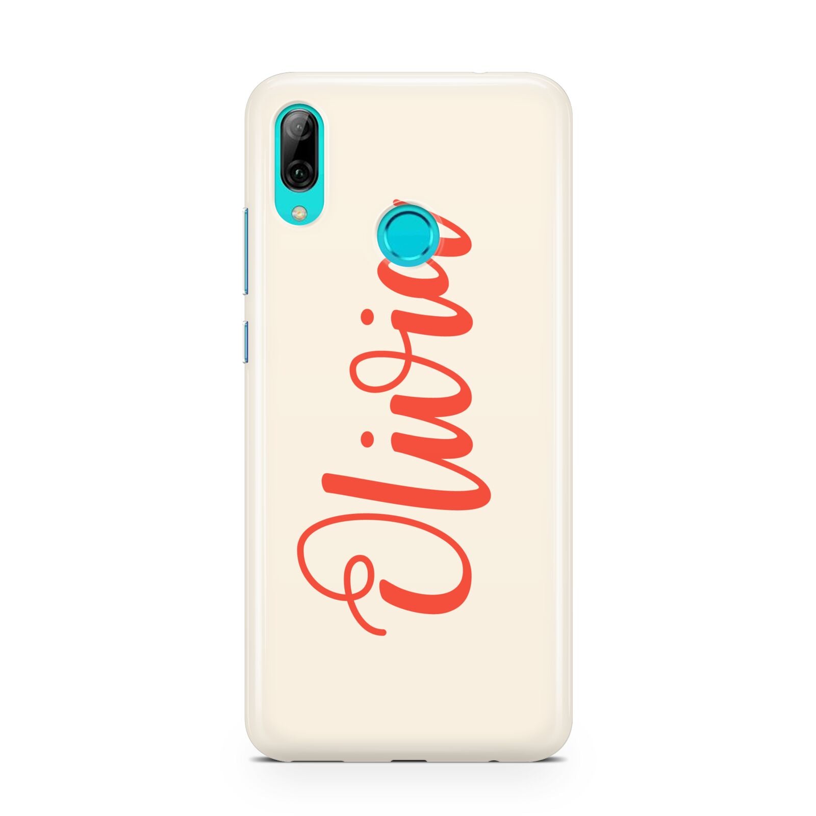 Personalised Cream Red Name Huawei P Smart 2019 Case