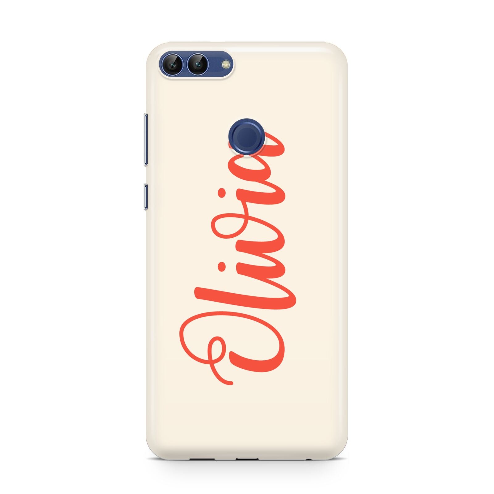 Personalised Cream Red Name Huawei P Smart Case