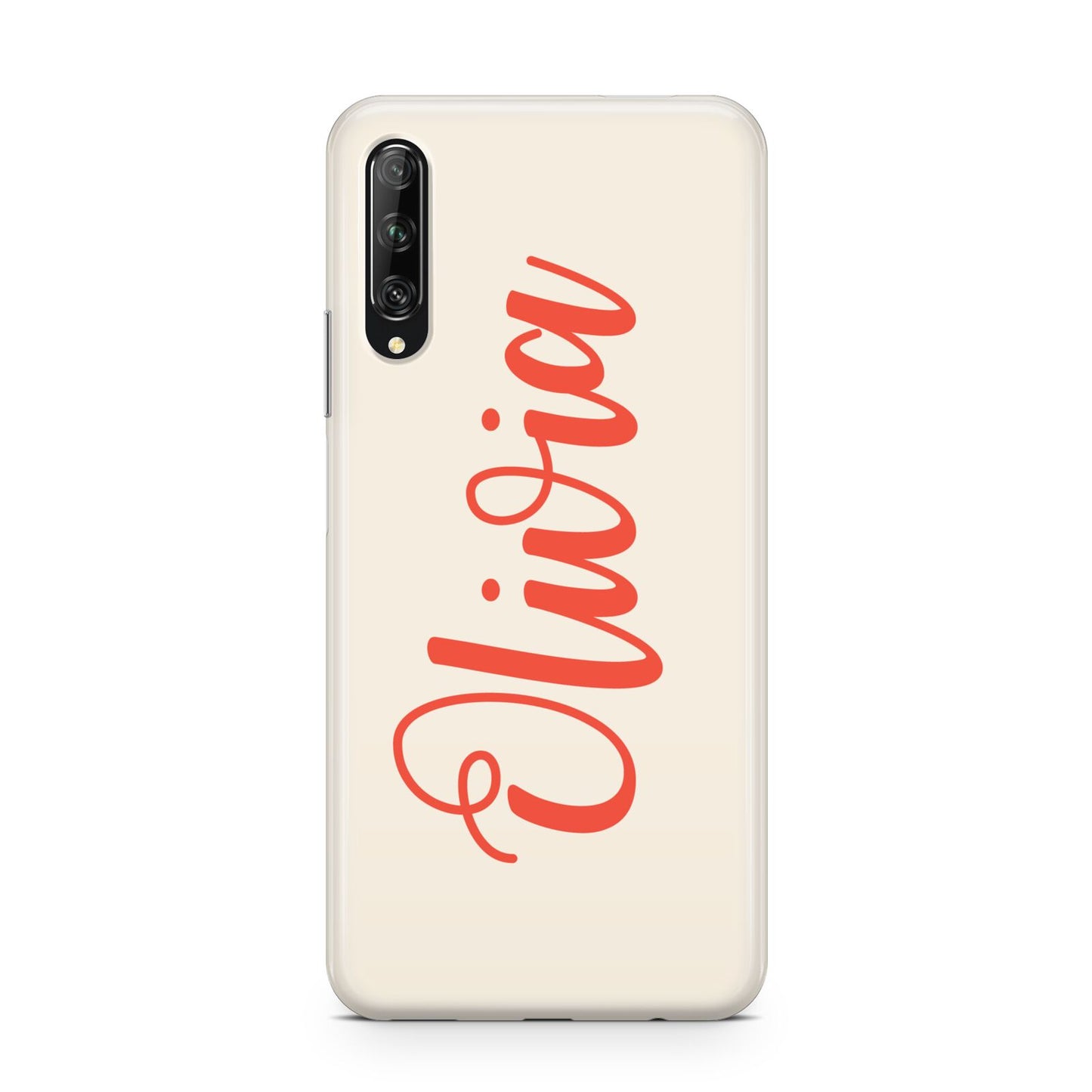 Personalised Cream Red Name Huawei P Smart Pro 2019