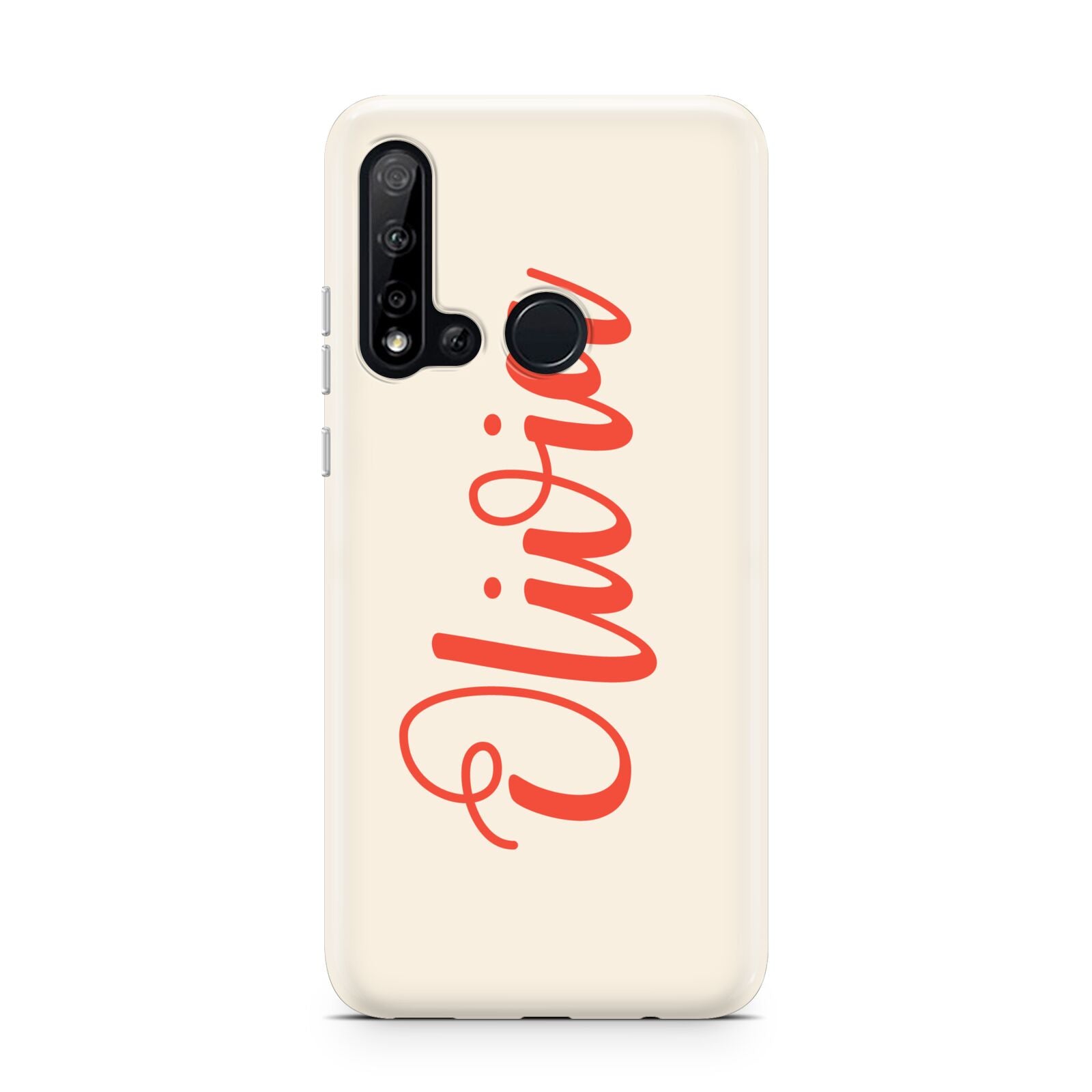 Personalised Cream Red Name Huawei P20 Lite 5G Phone Case