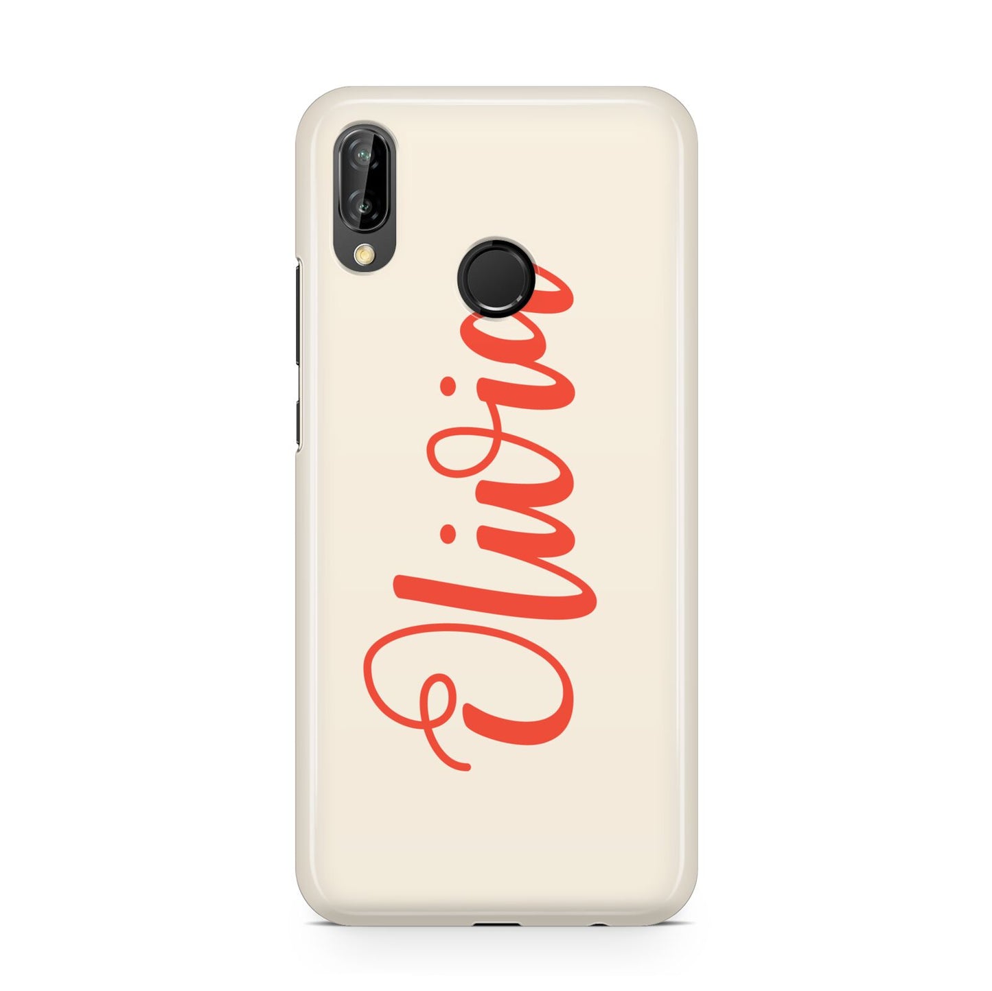 Personalised Cream Red Name Huawei P20 Lite Phone Case