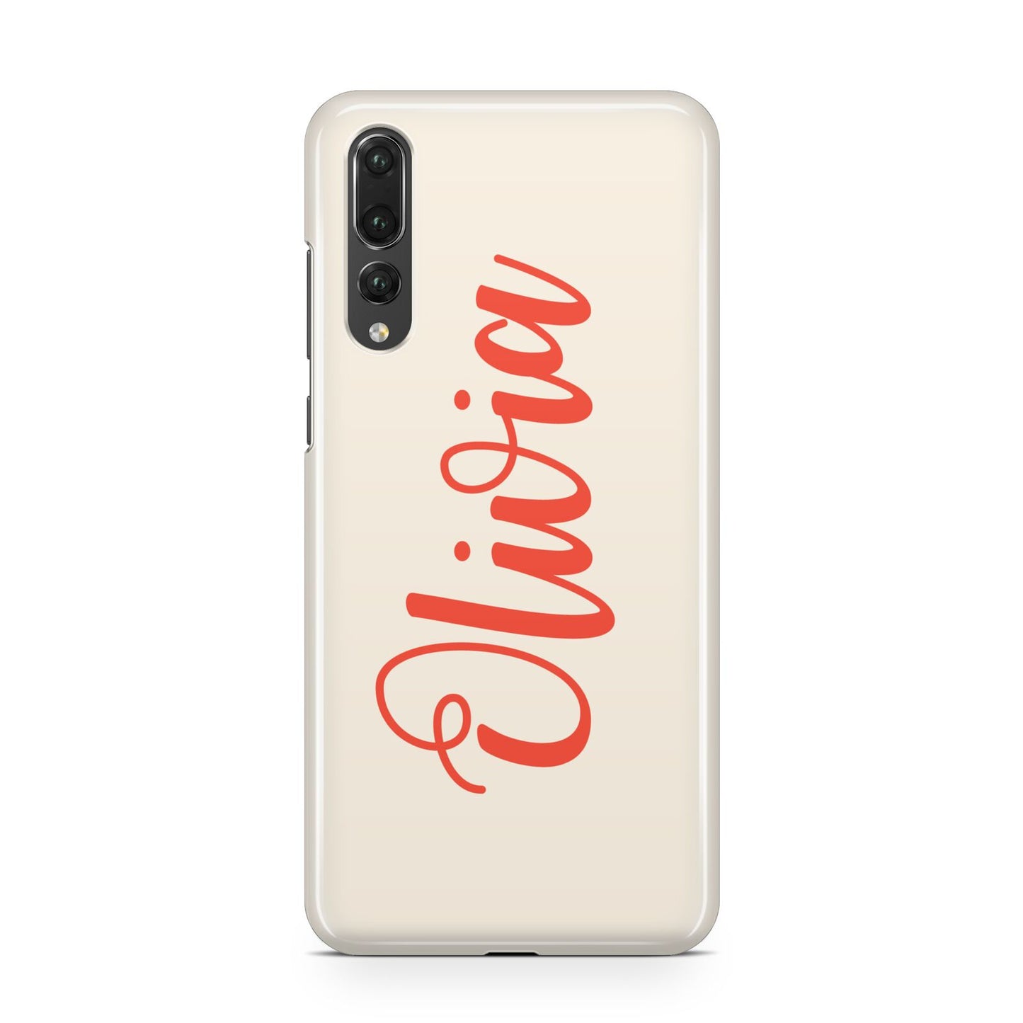 Personalised Cream Red Name Huawei P20 Pro Phone Case