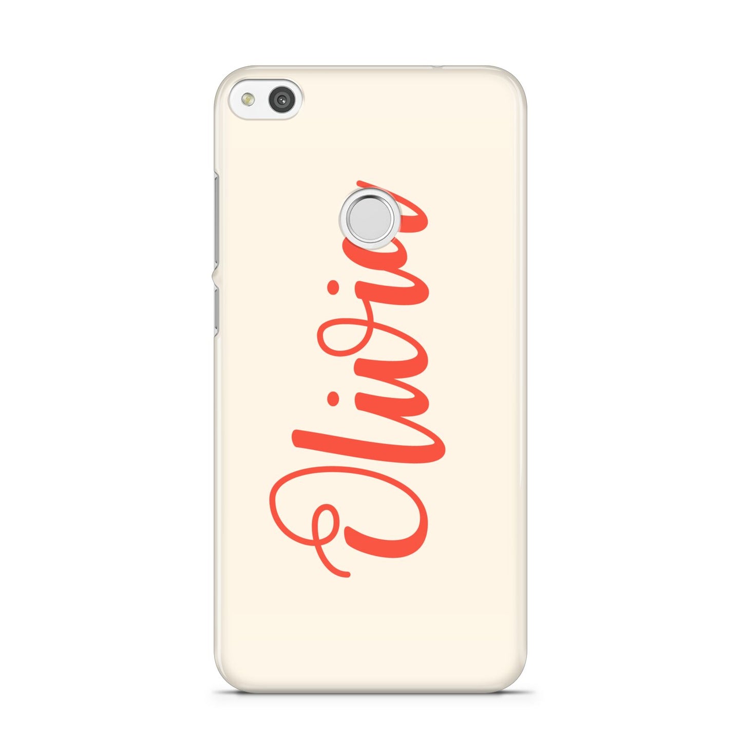 Personalised Cream Red Name Huawei P8 Lite Case