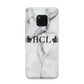 Personalised Crowns Marble Initials Huawei Mate 20 Pro Phone Case