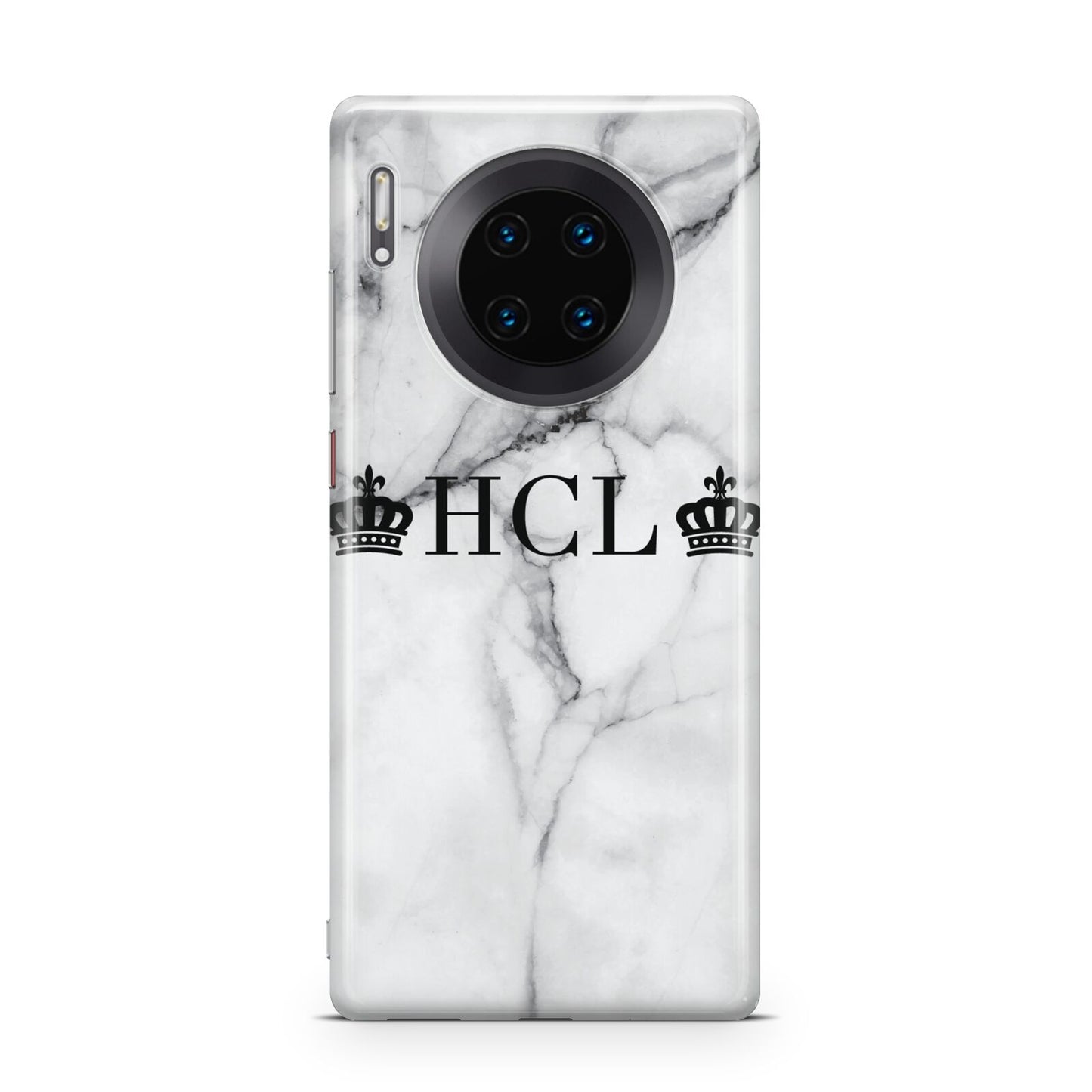 Personalised Crowns Marble Initials Huawei Mate 30 Pro Phone Case