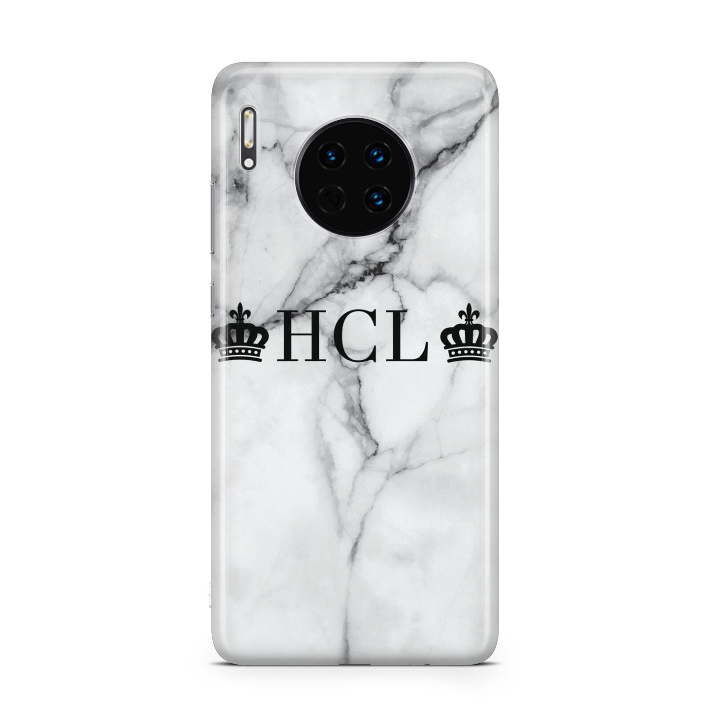 Personalised Crowns Marble Initials Huawei Mate 30