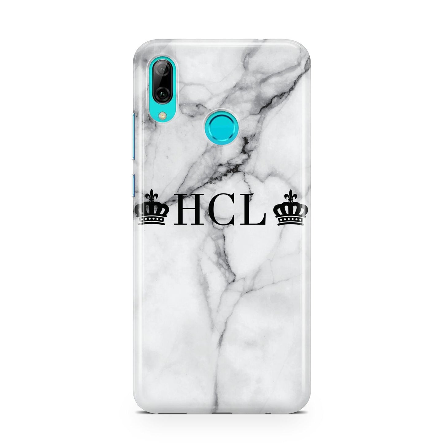 Personalised Crowns Marble Initials Huawei P Smart 2019 Case