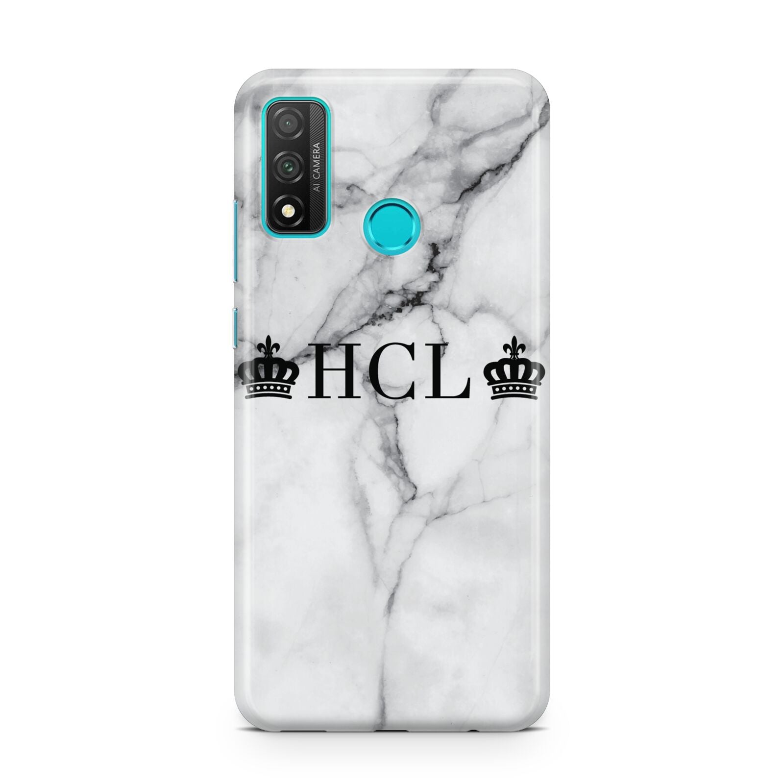 Personalised Crowns Marble Initials Huawei P Smart 2020