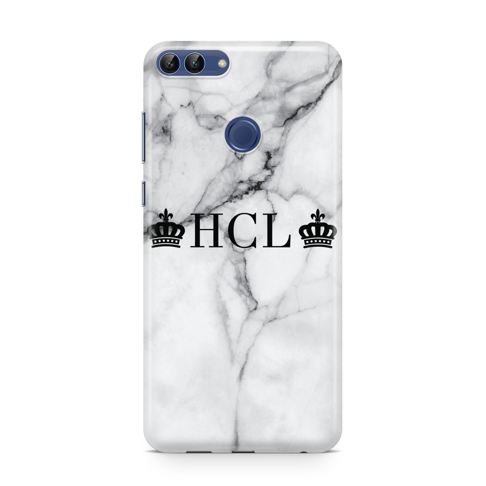Personalised Crowns Marble Initials Huawei P Smart Case