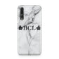 Personalised Crowns Marble Initials Huawei P20 Pro Phone Case
