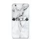 Personalised Crowns Marble Initials Huawei P8 Lite Case